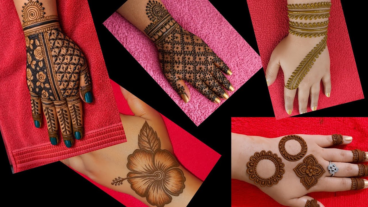 Top-4 Very simple unique style mehndi design for back hand|new easy mehndi design 2026 | mehandi |