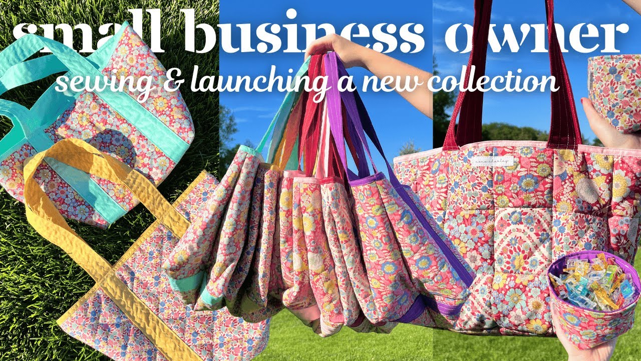 Creating a NEW COLLECTION from SCRATCH!👜🌻🍓 // designing, patchwork quilting, new products, & launch🪡