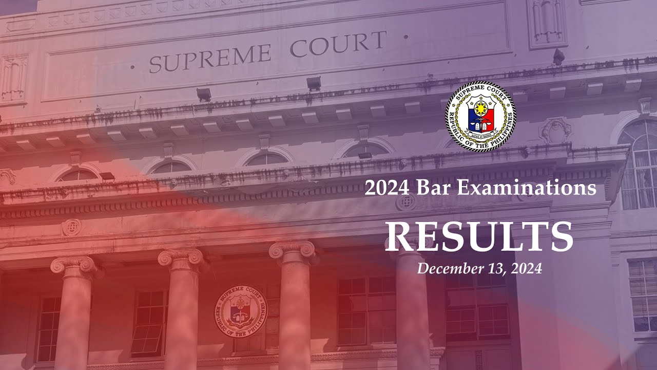Results of the 2024 Bar Examinations
