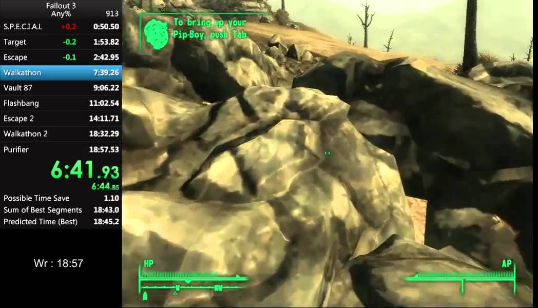 Fallout 3 Speedrun Any% RTA 18:53 [19:08] Former WR without speedglitch