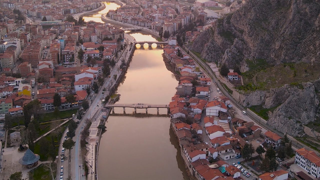 Amasya Yeşilırmak ve Yalıboyu Evleri Drone &Ccedil;ekimi