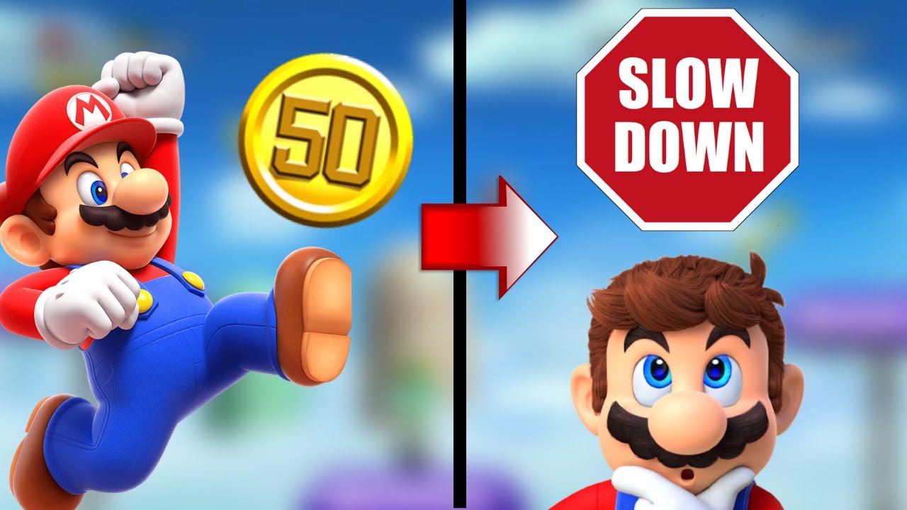 Every time I get a coin, the video slows down || Super Mario Maker 2 Challenges