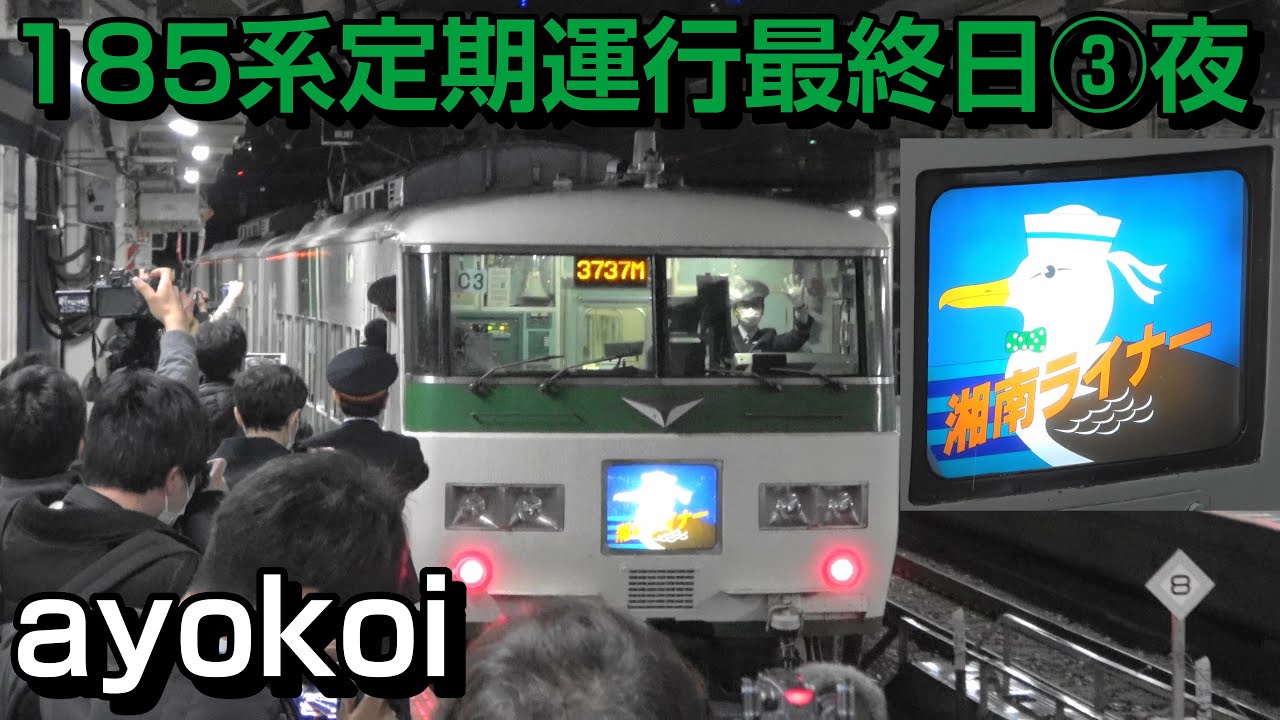さよなら185系定期運行最終日③湘南ライナー夜