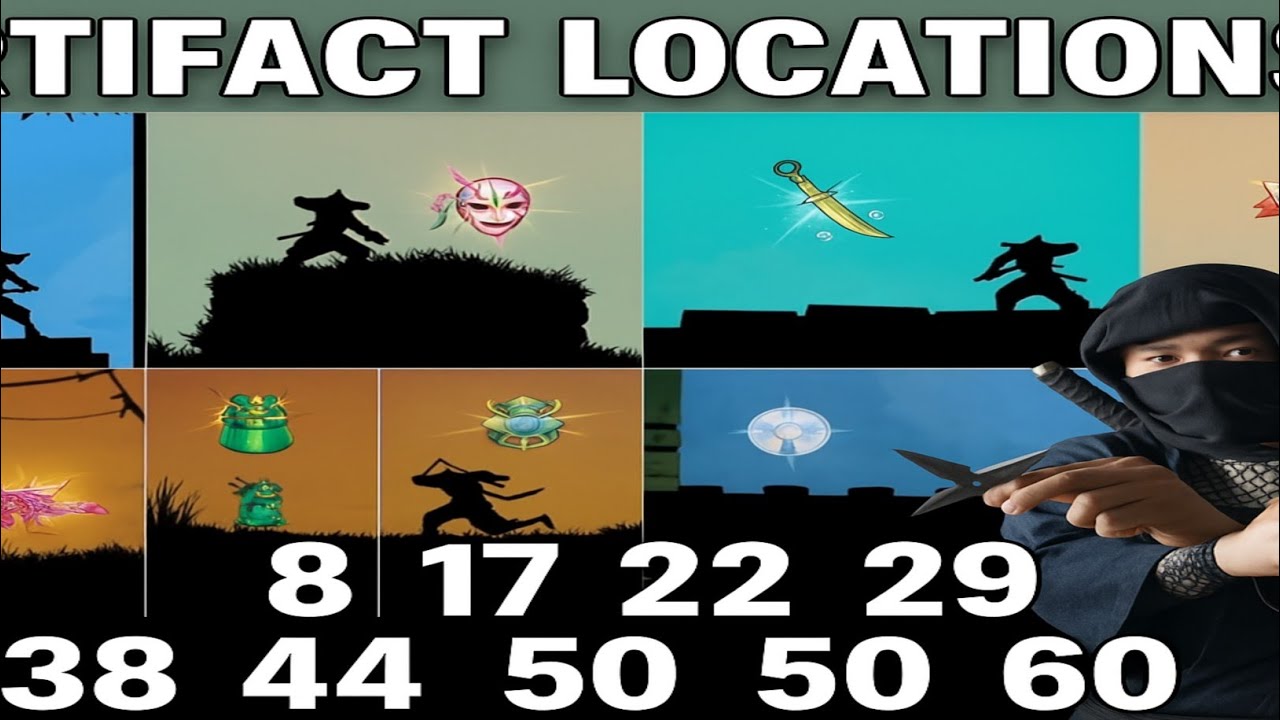 Ninja Arashi 2 – All Artifact Locations Levels 8, 17, 22, 29, 38, 44, 50 & 60 | Full Guide