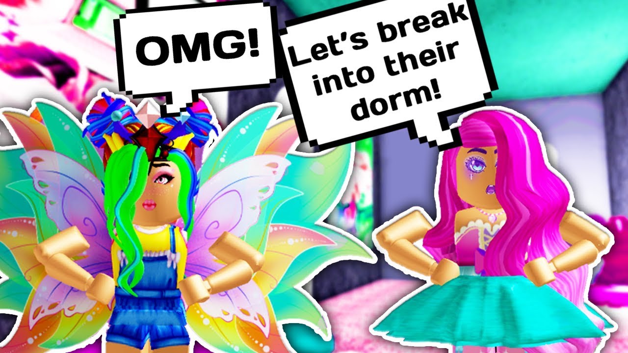 WE BROKE INTO THEIR DORM ROOM! // Roblox Royale High School w/ Cybernova // Royale High Secret!