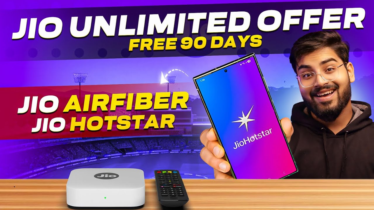 Jio Unlimited Offer 2025 🔥 Free 90 Days Jio Hotstar & 50 Days Jio AirFiber WiFi 🤑 IPL Cricket Offer