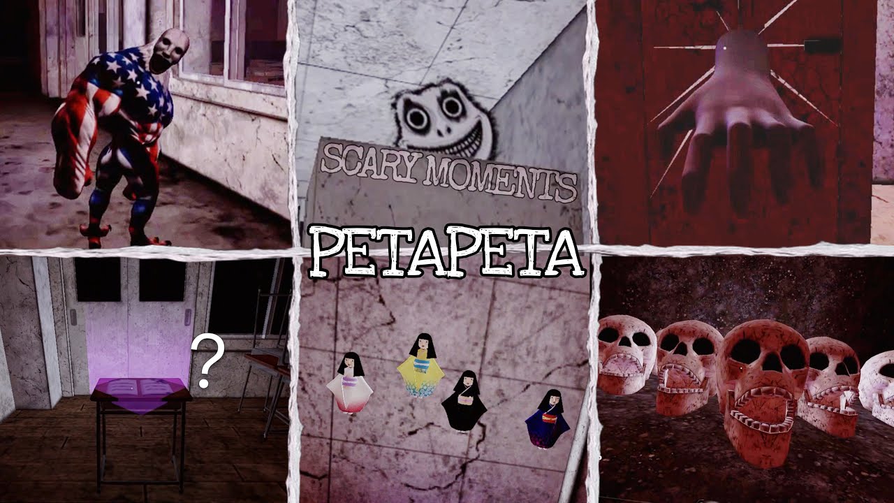 PETAPETA: School of Nightmares - ALL JUMPSCARES & Scary Moments