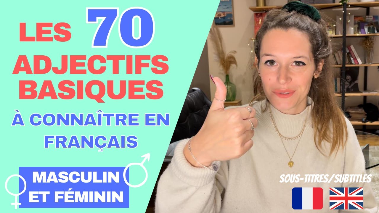 FRENCH BASIC VOCABULARY - 70 basic words you MUST KNOW to speak french ! #frenchvocabulary