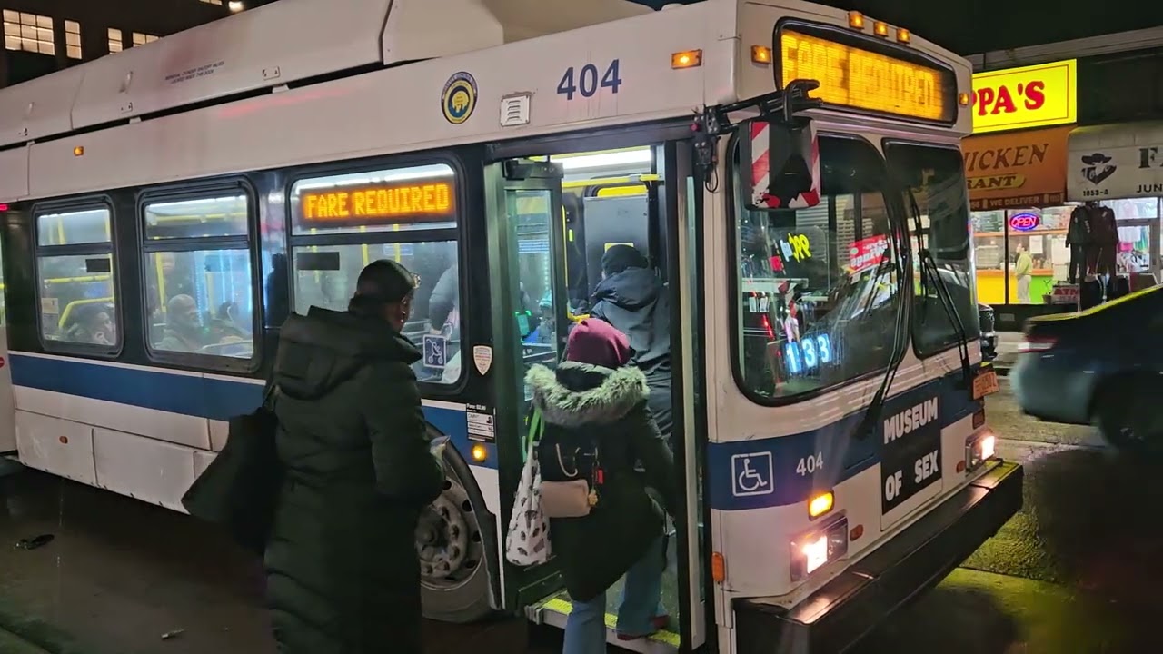 2011-2013 New Flyer C40LF CNG Bus #404 on The Dyker Heights Bound B8 Bus To Dyker Heights
