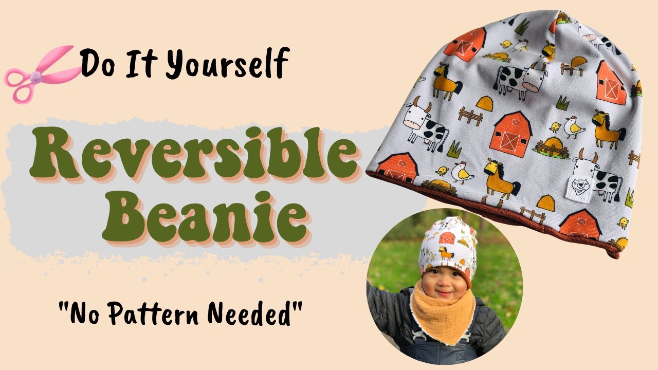 Reversible Beanie | DIY | No Pattern