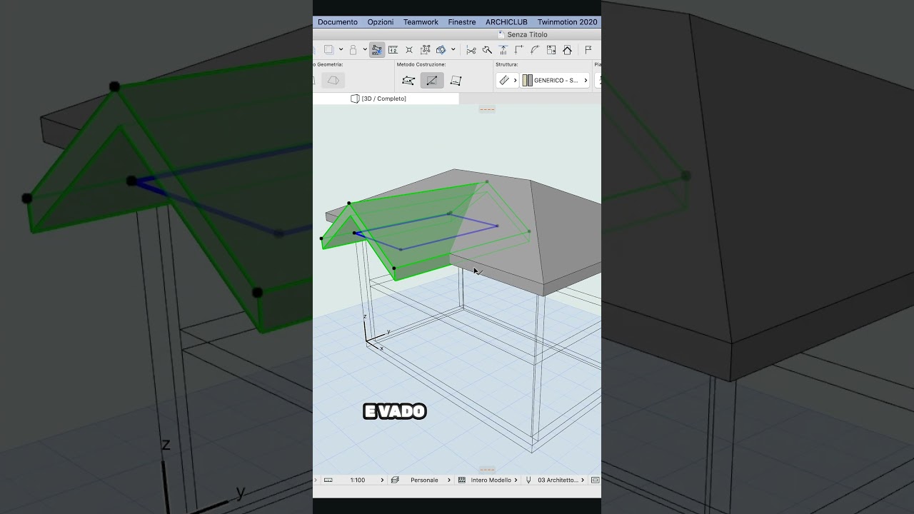 Modellare in #archicad un abbaino in meno di 90 secondi