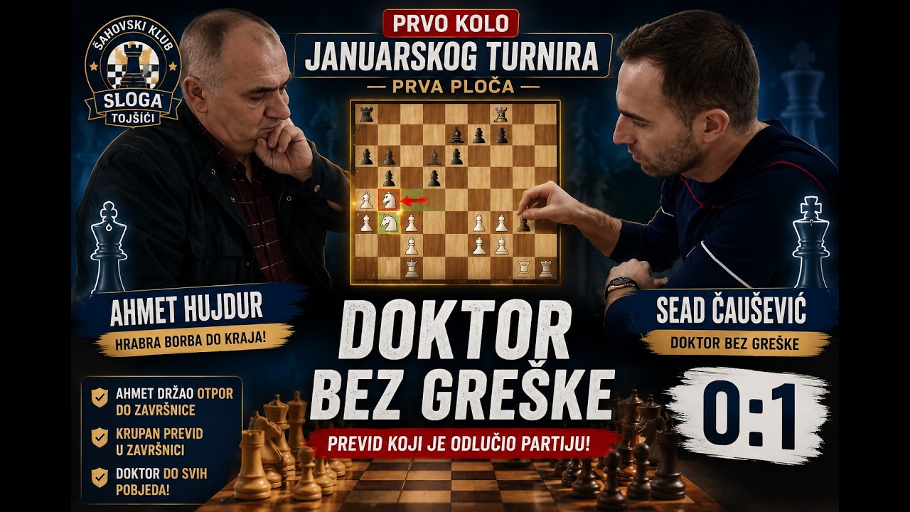 Ahmet Hujdur (1771) v.s. Sead Čaušević (2283) 0:1