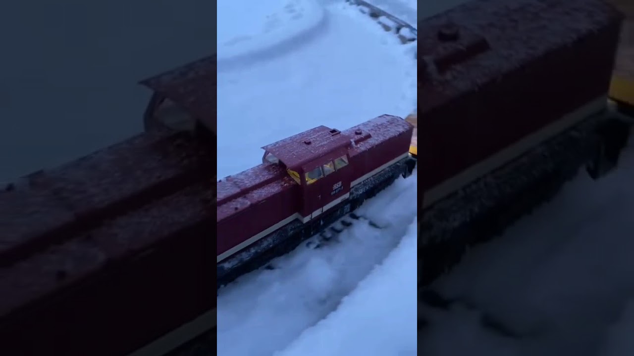 LGB Gartenbahn Harz Kamel im Wintereinsatz #gartenbahn #harzerschmalspurbahn #harz #winter 