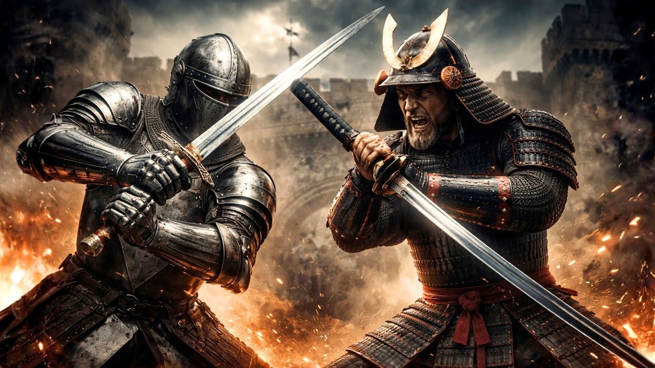 Miecz templariusza vs  katana samuraja która była bardziej zabójcza