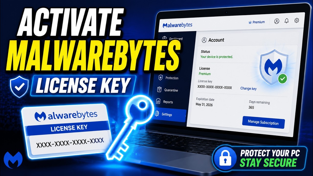 Malwarebytes Premium Activation Tutorial - QUICK!