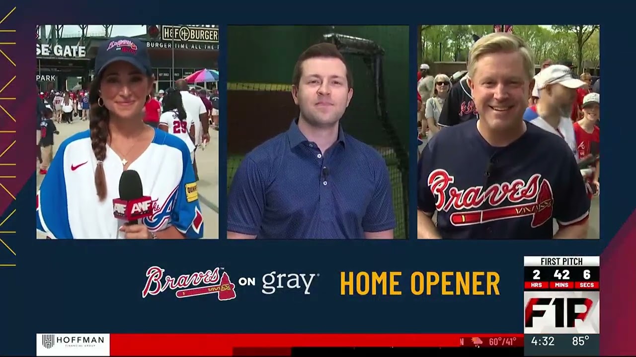 Braves Home Opener- Atlanta News First field anchoring