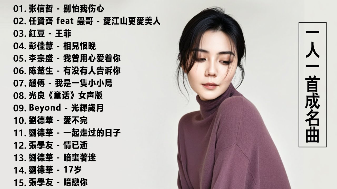 80、90年代经典老歌尽在 经典老歌500首 || 一人一首成名曲 【張宇, 蘇芮, 巫啟賢, 王傑, 邰正宵, 林憶蓮, 張信哲, 趙傳, 潘越雲, 潘美辰, 陳昇, 葉蒨文, 優客李林】