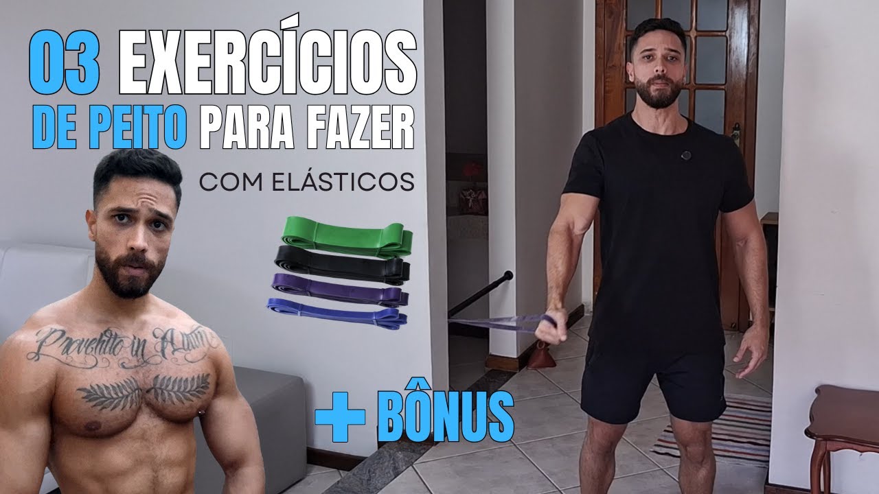 Os 3 EXERCÍCIOS (+ BÔNUS) para ficar com um PEITORAL desenhado treinando EM CASA