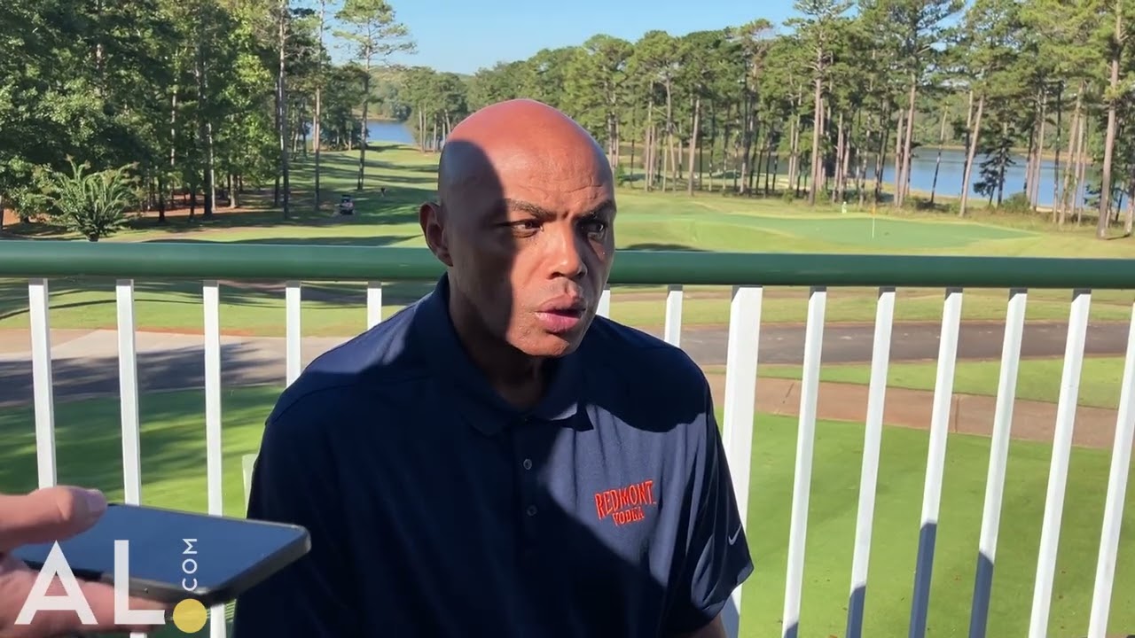 Charles Barkley spoke with media at the Bruce, Barkley and Basketball Golf Classic Monday morning