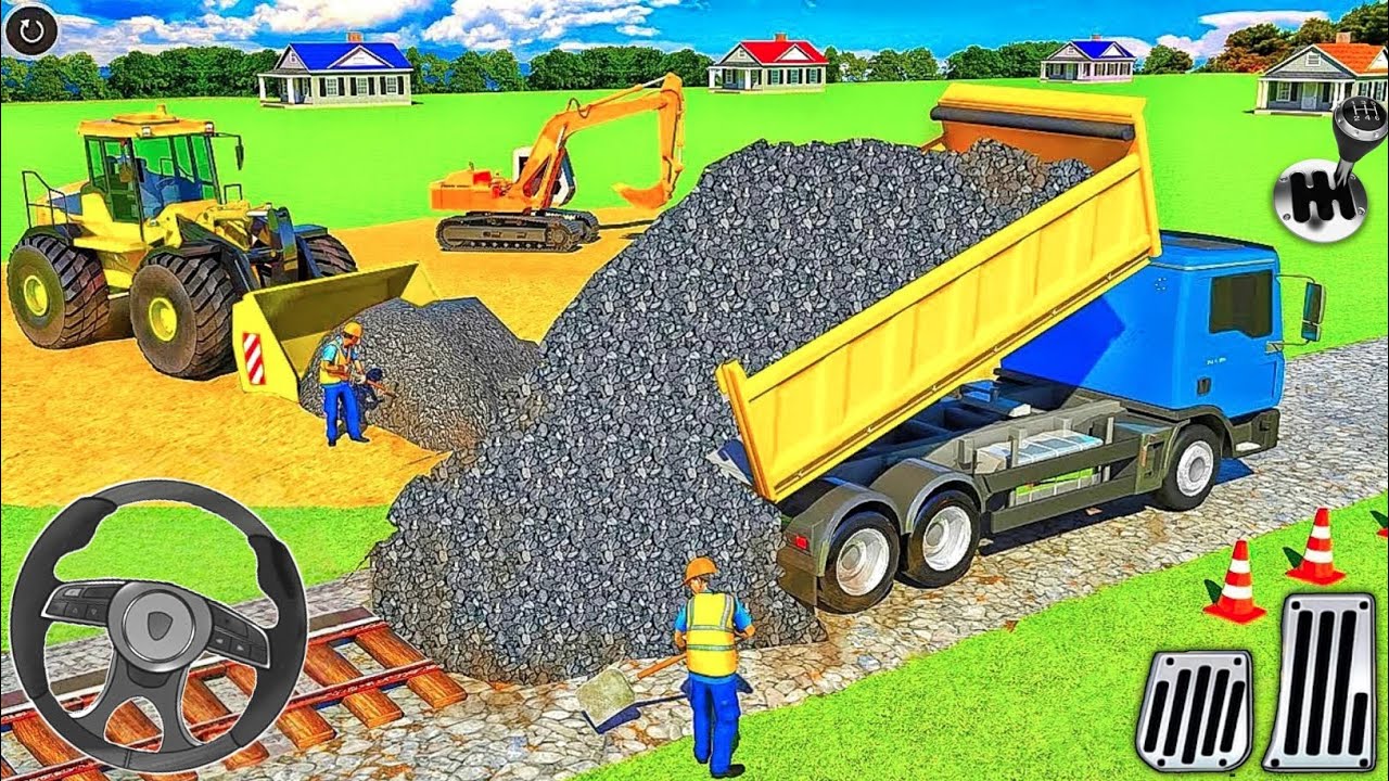 🔥New Large City Road Construction Gameplay 🚧 - Android Gameplay
