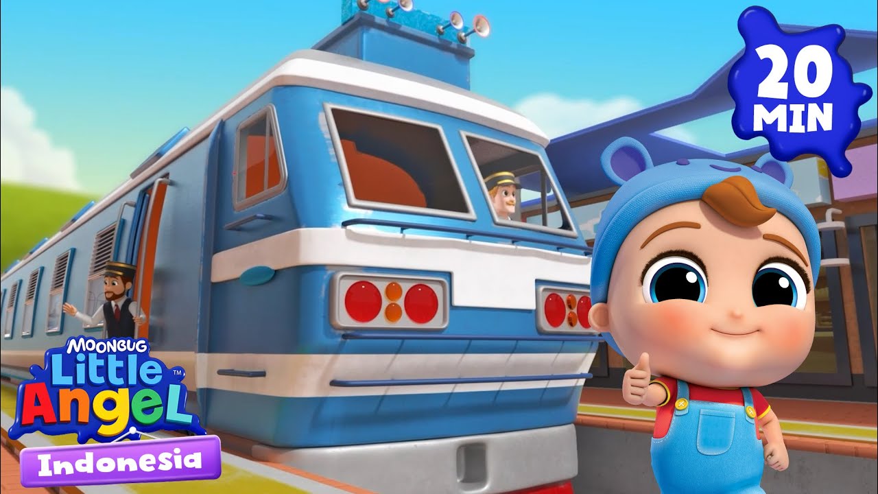 Jalan Jalan Naik Kereta Cepat! Whoosh!🚅 | Little Angel Bahasa Indonesia | Kartun dan Lagu Anak