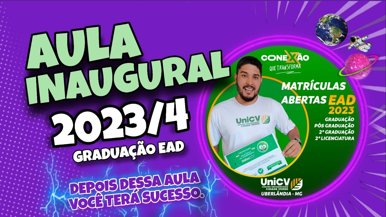AULA INAUGURAL 2023/4 UNICV / COMO ACESSAR O PORTAL DA UNICV #unicv #ead #uberlândia