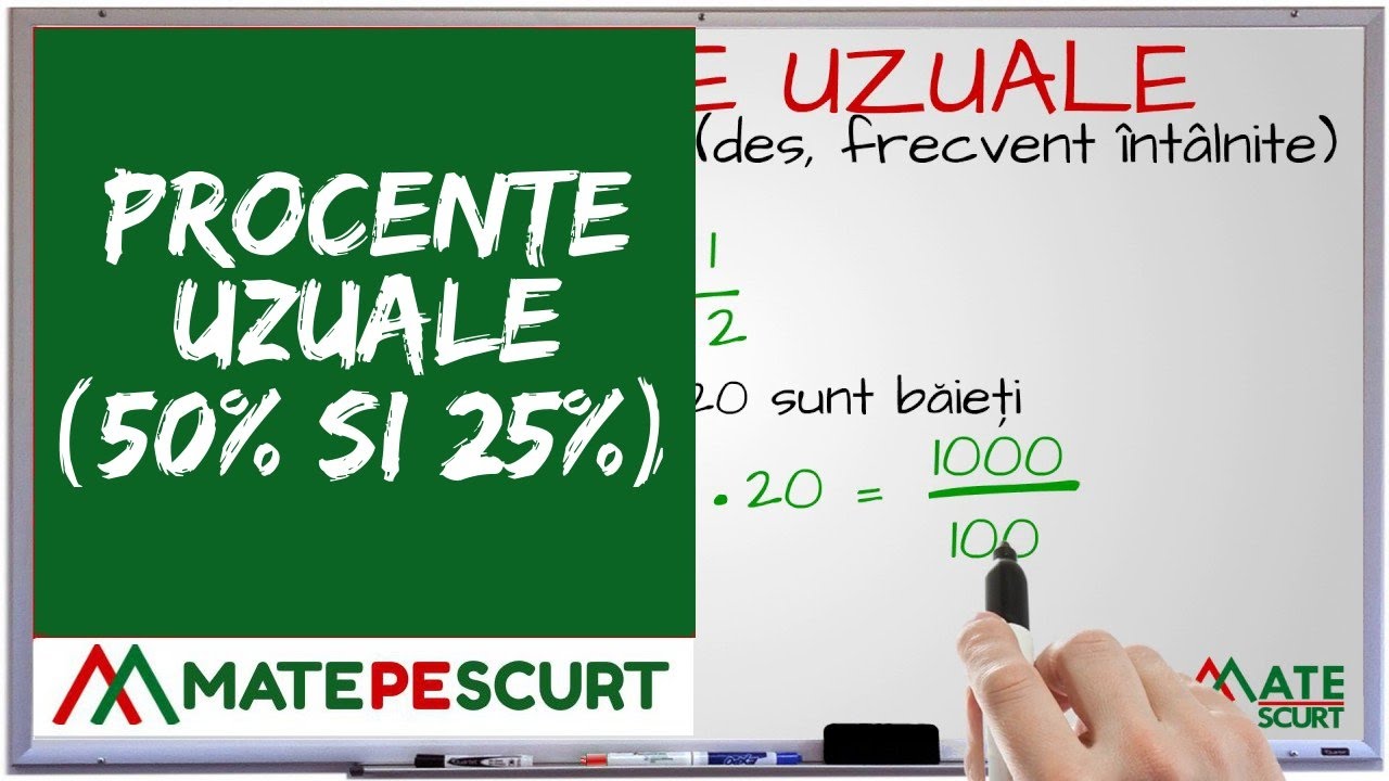 Procente uzuale (50% si 25%)