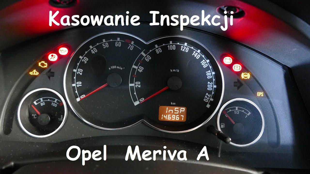 Opel Meriva A - Kasowanie Inspekcji