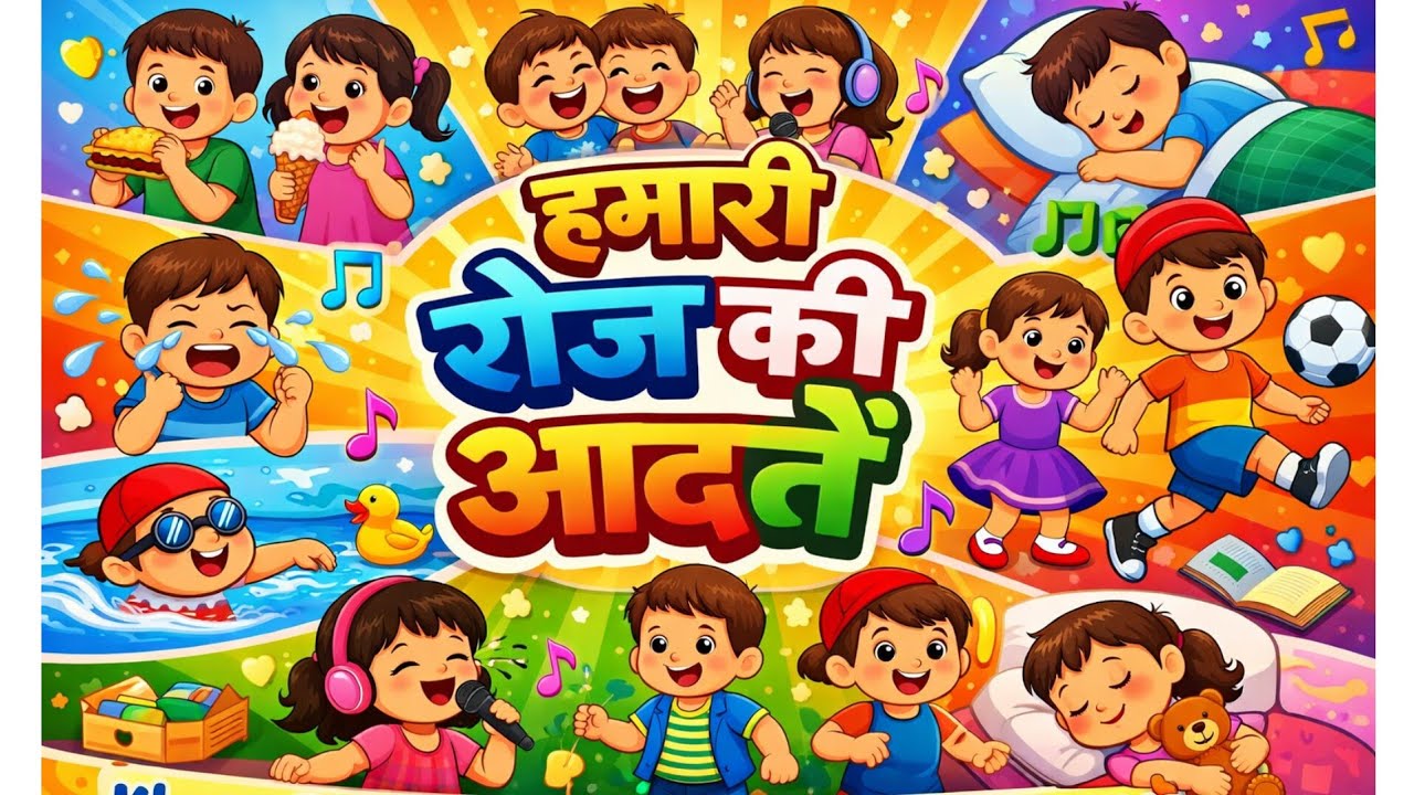  हमारी आदतें बच्चों के लिए।Kids Daily Routine | Roz Ki Aadatein for Children । Daily Habits for Kids