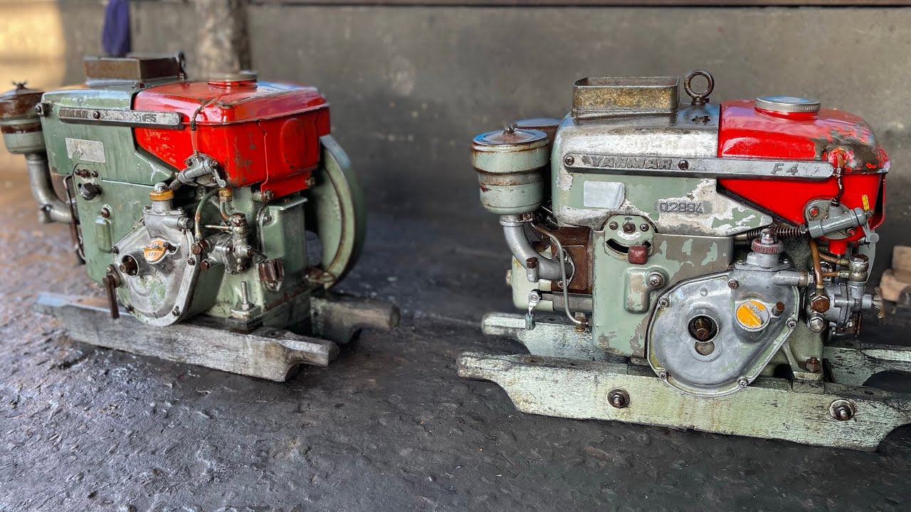 Cặp máy dầu #yanmar F4+F5 Y nghĩa địa Nhật