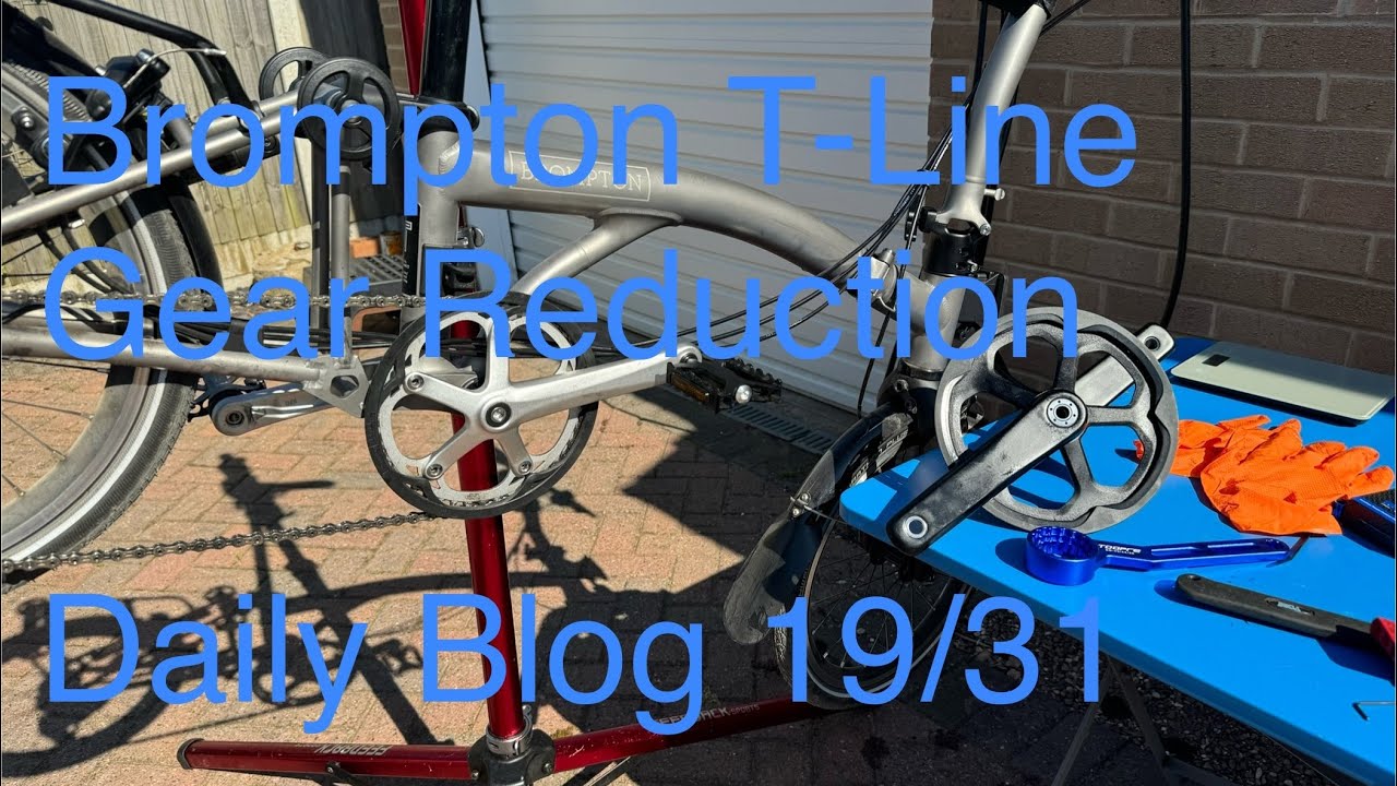 Brompton T-Line 12 Speed Gear Reduction From 50T Chainring To 44T Using Std Brompton Components
