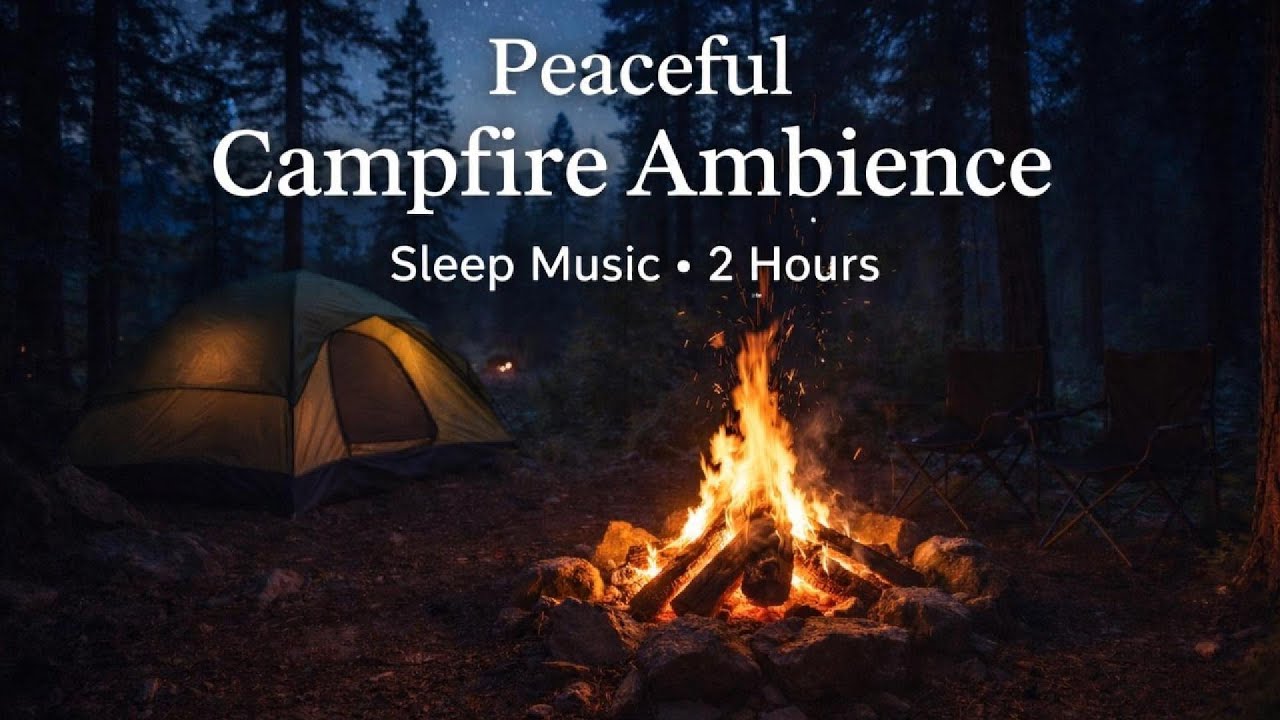 Peaceful Camping Ambience ⛺ Cozy Nature Atmosphere with Soft Music