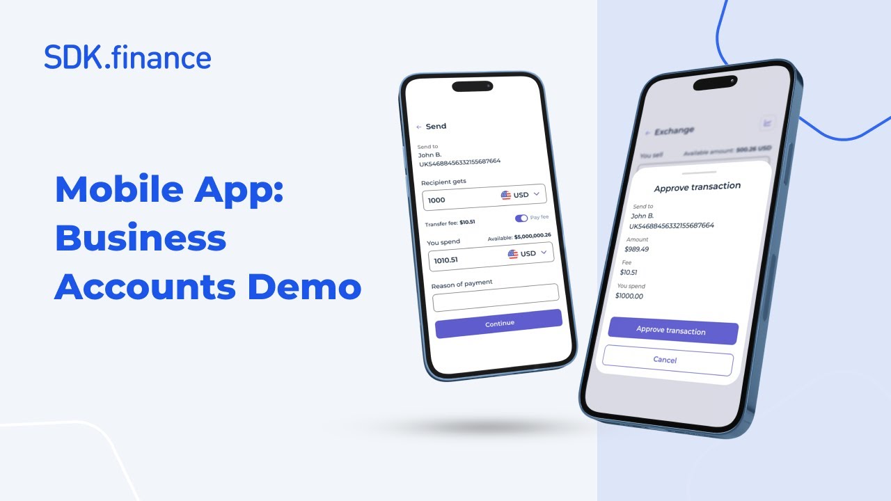 SDK.finance Mobile App: Business Accounts Demo