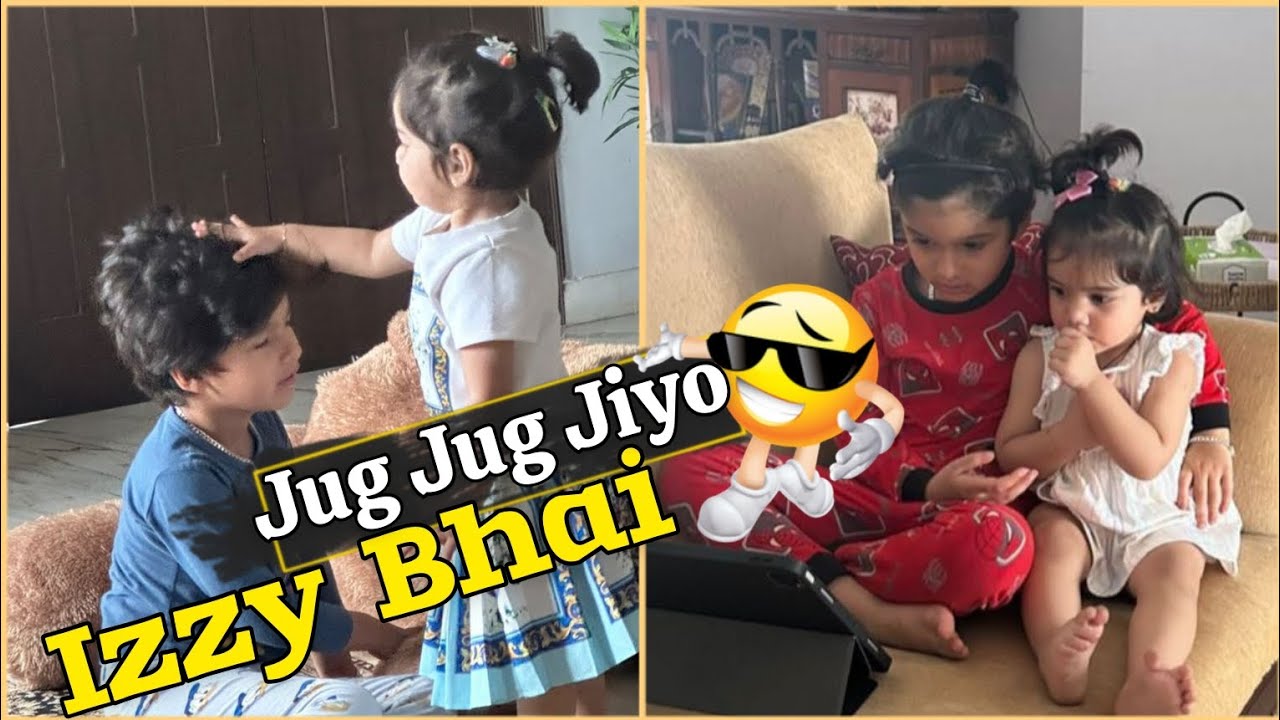 Izhaan Mirza Malik enjoys with Dua Mirza / Sania Mirza son / Anam Mirza daughter / Sania Mirza