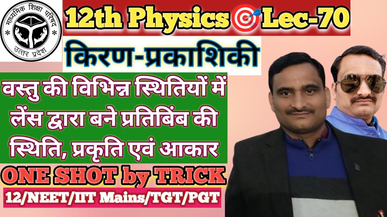 @Pmtgonda#12thclass physics//RayOptics/पतले लेन्स द्वारा प्रतिबिंब की स्थिति,प्रकृति एवं आकार//