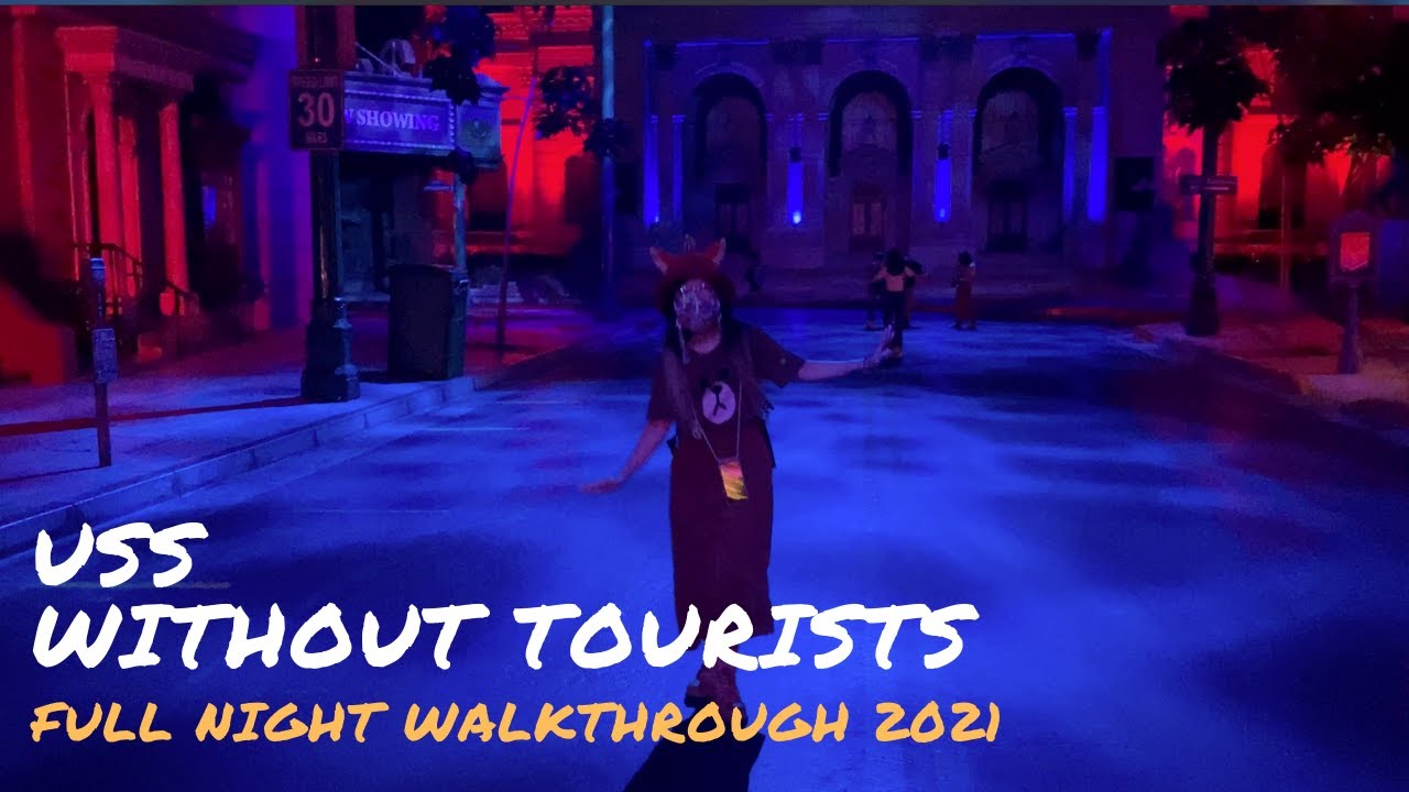 Universal Studios Singapore Full Night Walkthrough 2021 Halloween Trick Or Thrills with no tourists