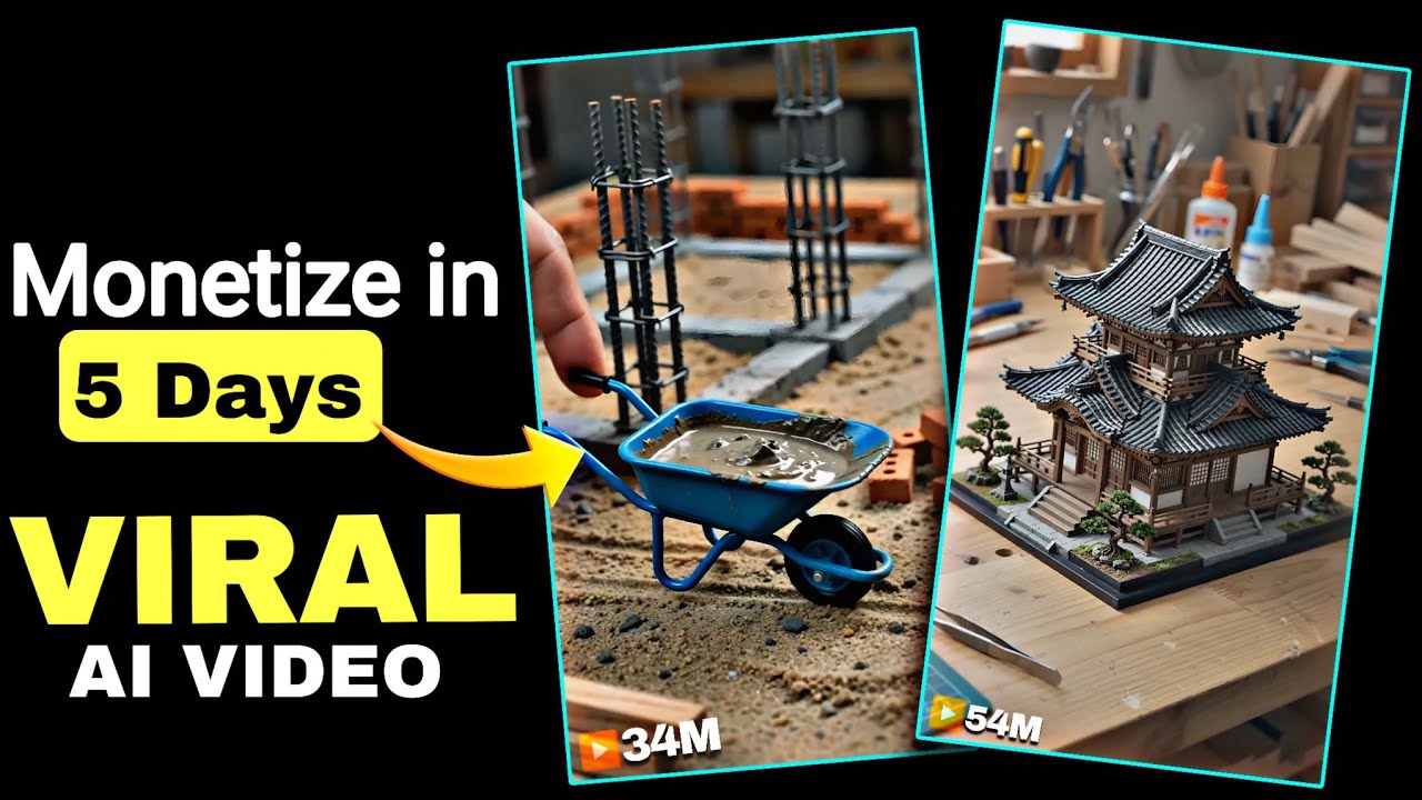 How to Create Viral Miniature Construction ASMR Videos | New AI Video Niche
