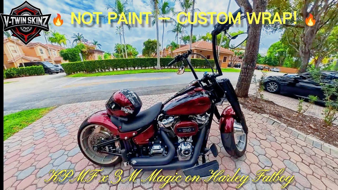 Это НЕ краска! Harley Davidson Fatboy в индивидуальной плёнке