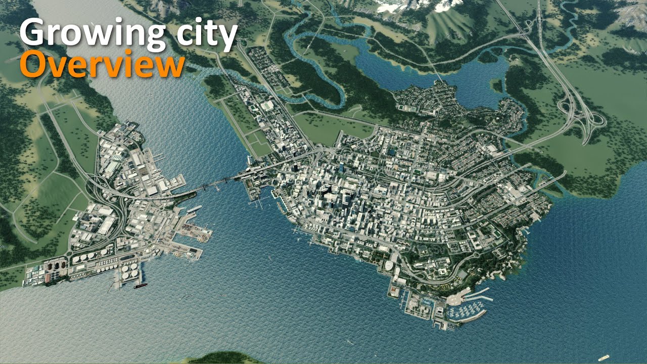 City overview - Cities Skylines: Thando [30] 4K