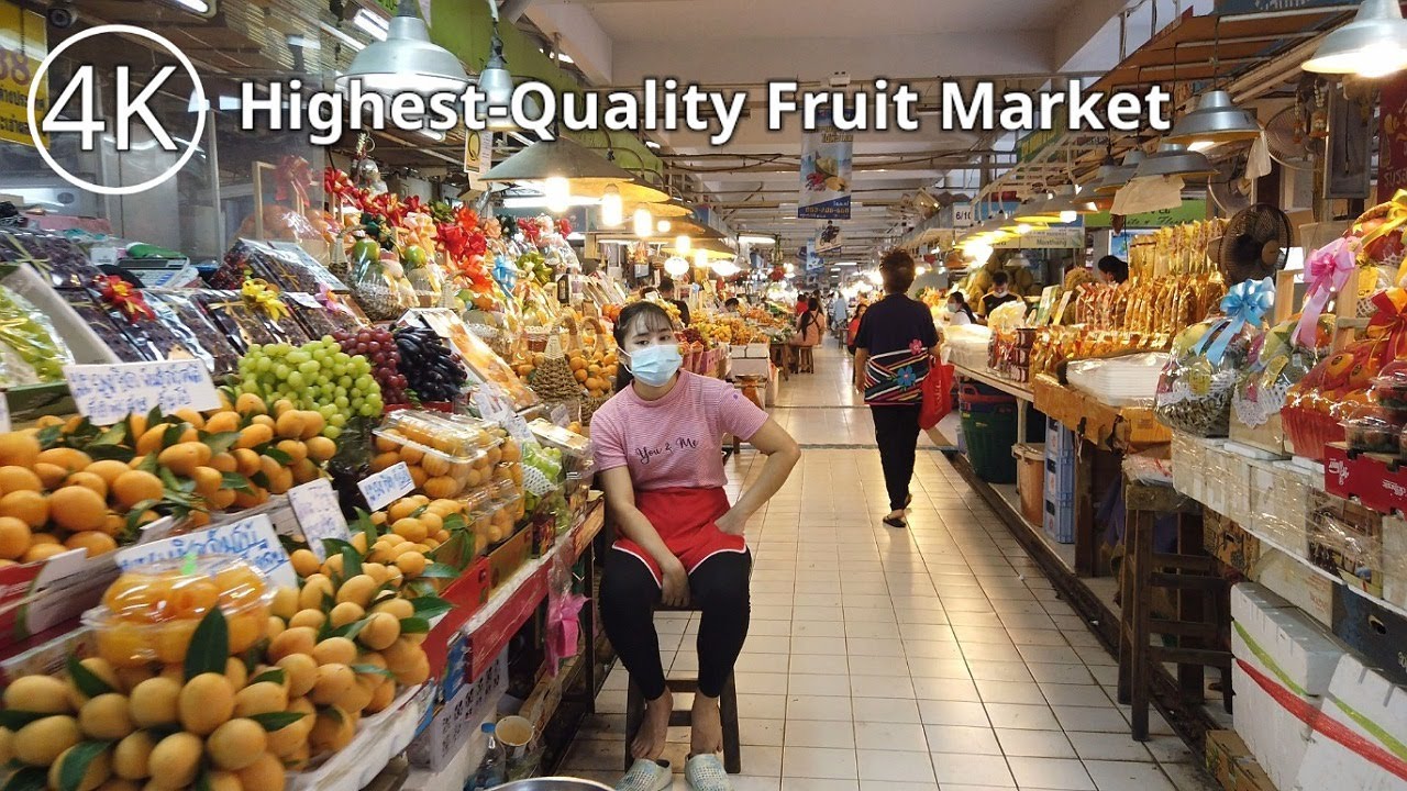[4K] Or Tor Kor is Bangkok’s Highest Quality Fruit Market (Jan 2021)