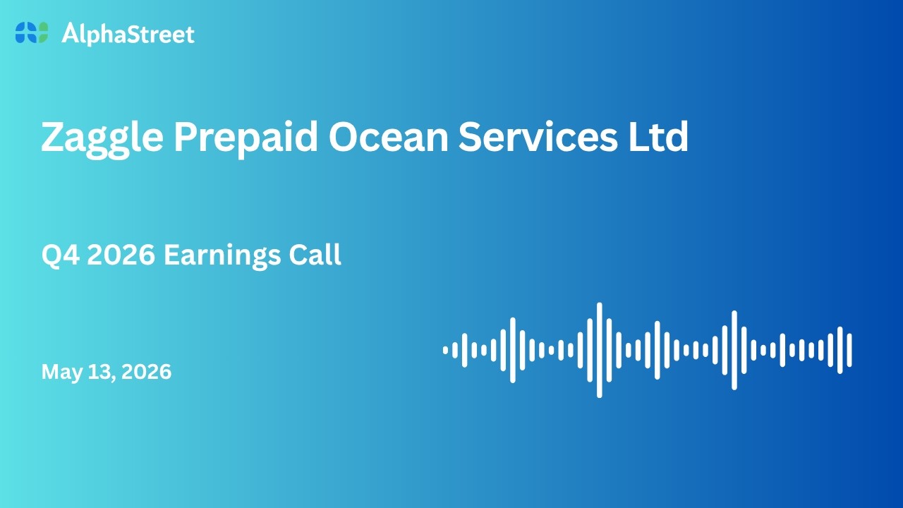 Конференц-звонок по итогам 4 квартала 2025-2026 финансового года компании Zaggle Prepaid Ocean Se...