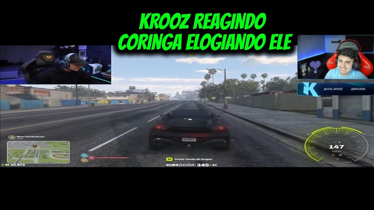 KROOZ REAGINDO CORINGA ELOGIANDO ELE
