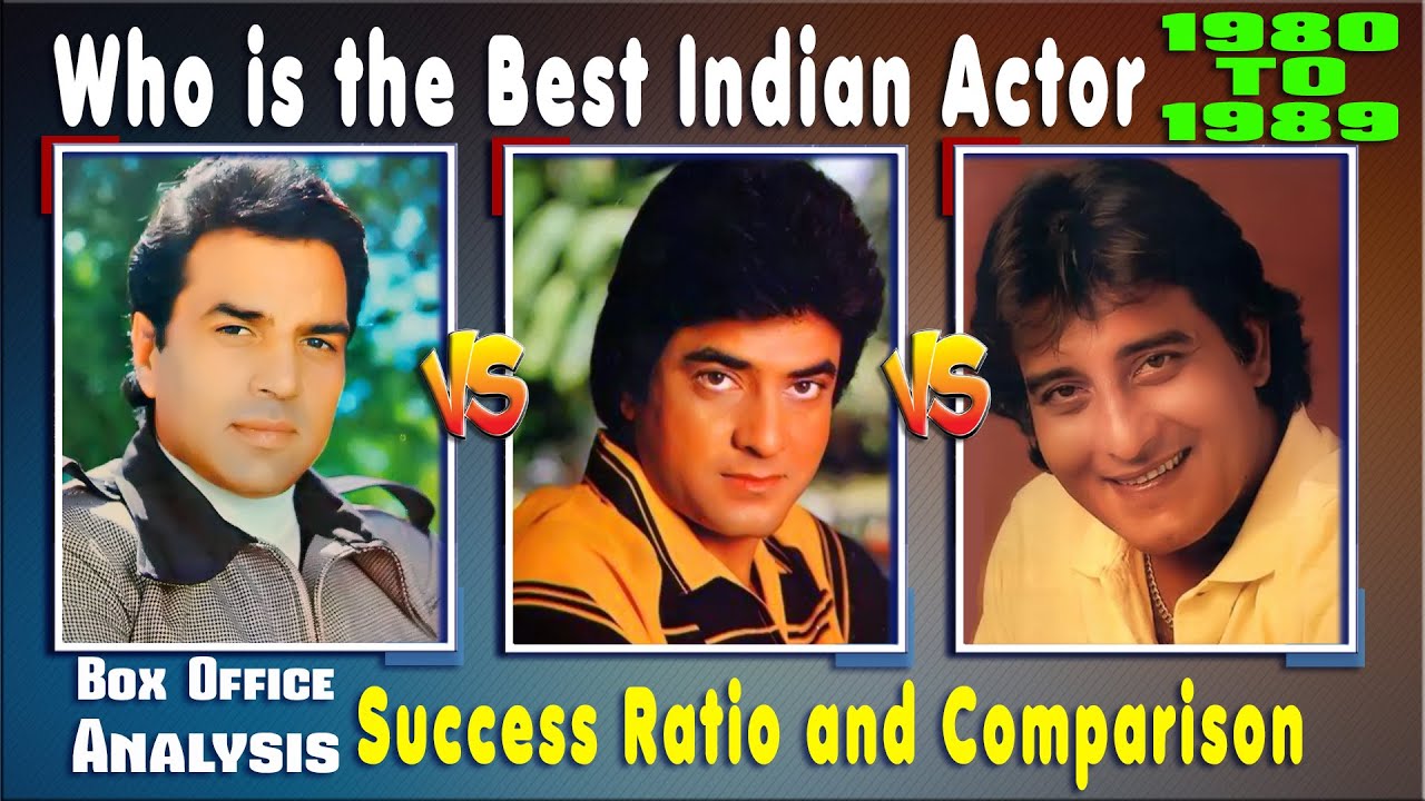 Dharmendra Vs Jeetendra Vs Vinod Khanna 1980-1989 Box Office Hit and Flop, Success Ratio, Comparison