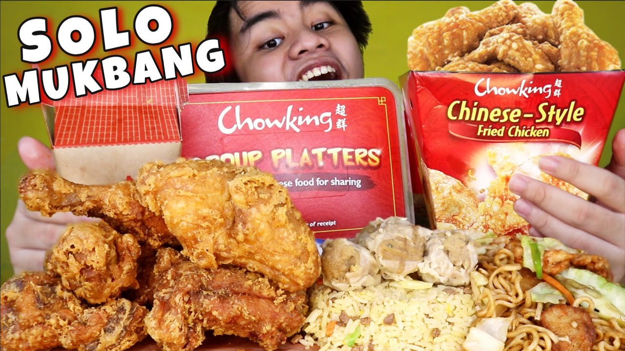 CHOWKING OVERLOAD MUKBANG! (1Bucket Chicken, Group Platter pancit Canton, Beef Chowpan and Siomai )