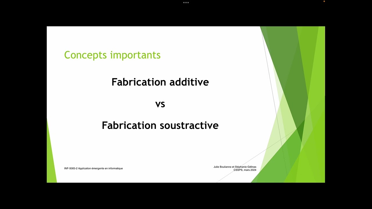 Mod&eacute;lisation et impression 3D Fabrication additive et soustractive