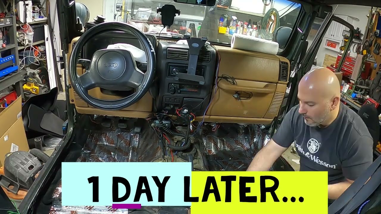 Installing Kilmat Sound Deadening Material in Jeep Wrangler TJ, with Before & After Sound Test
