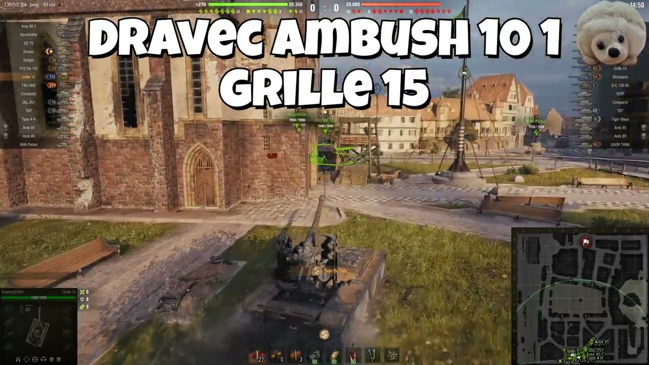 Cause 2500HP of damage during the first 4 minutes of the battle Grille15