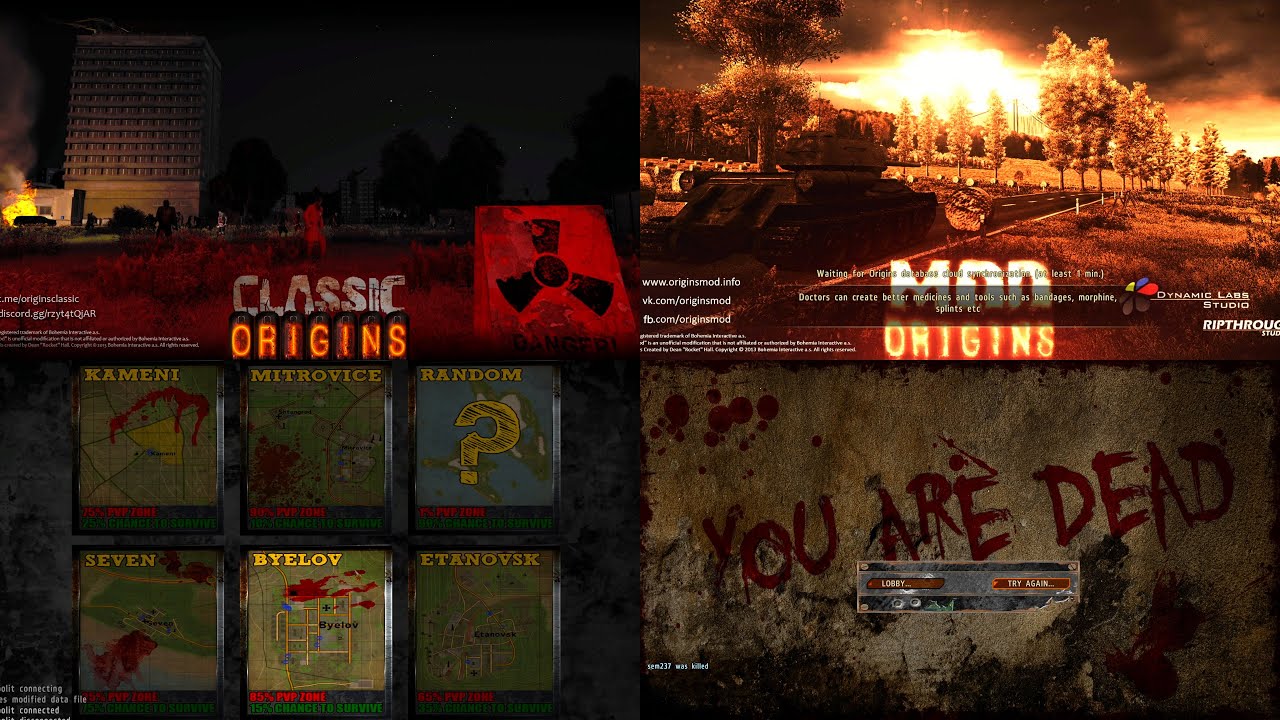 DayZ Origins Classic 1.7.9.5 + EndGame server Arma 2 2026