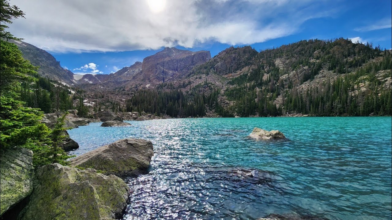 Lake Haiyaha 4K + Nymph Lake & Dream Lake - Rocky Mountain National Park