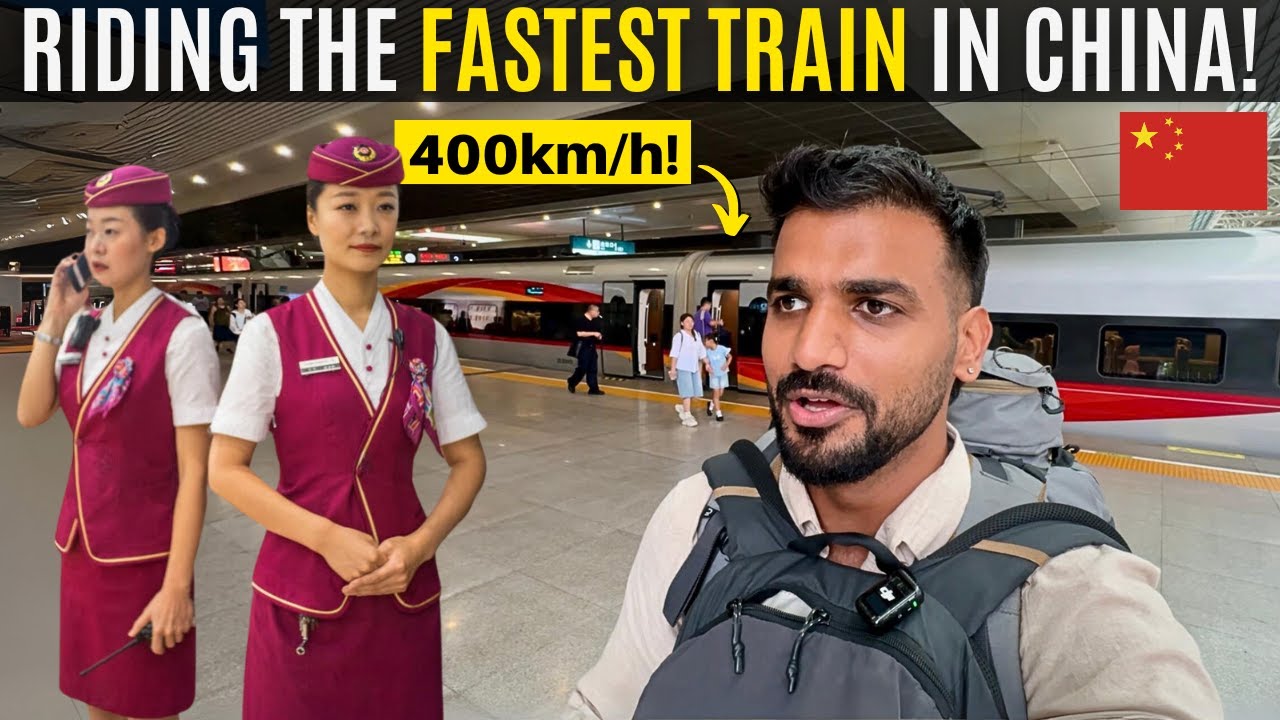 FASTEST Train Ride in World: Beijing-Shanghai! 🇨🇳 1200 kms in 4 hours!